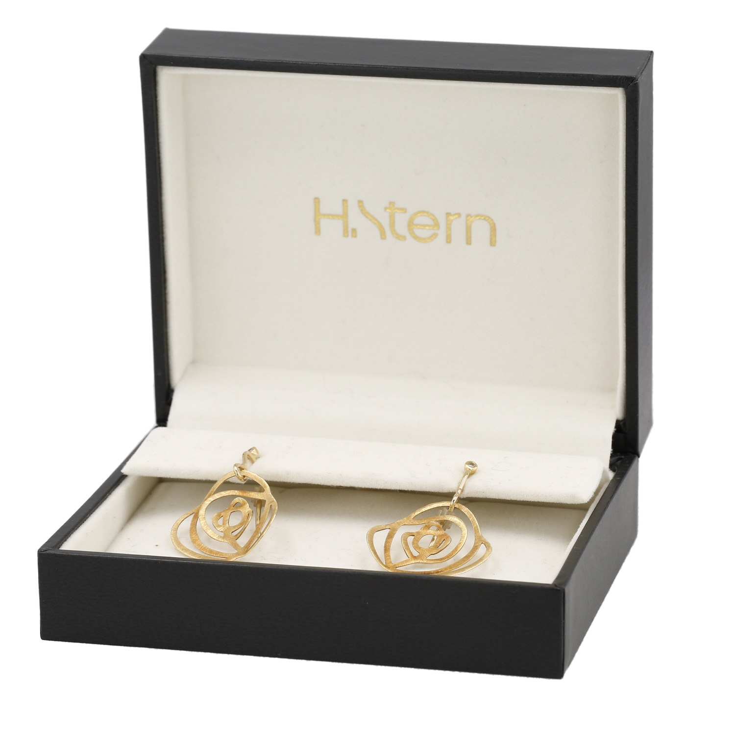 Pendientes colgantes H. Stern Grupo di Corpo de oro amarillo y diamantes - Detail D2