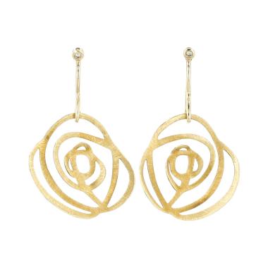 Pendientes colgantes H. Stern Grupo di Corpo de oro amarillo y diamantes