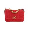 Chanel  19 shoulder bag  in red tweed - 360 thumbnail