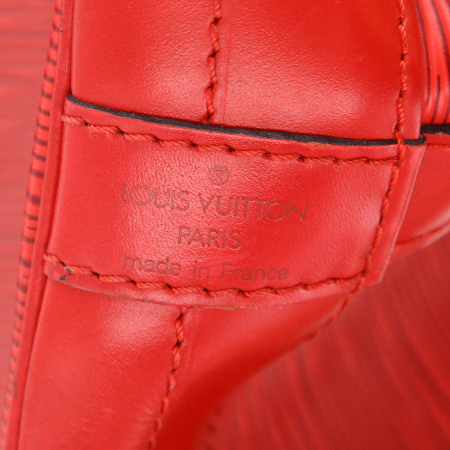 Louis Vuitton  Noé handbag  in red epi leather - Detail D2