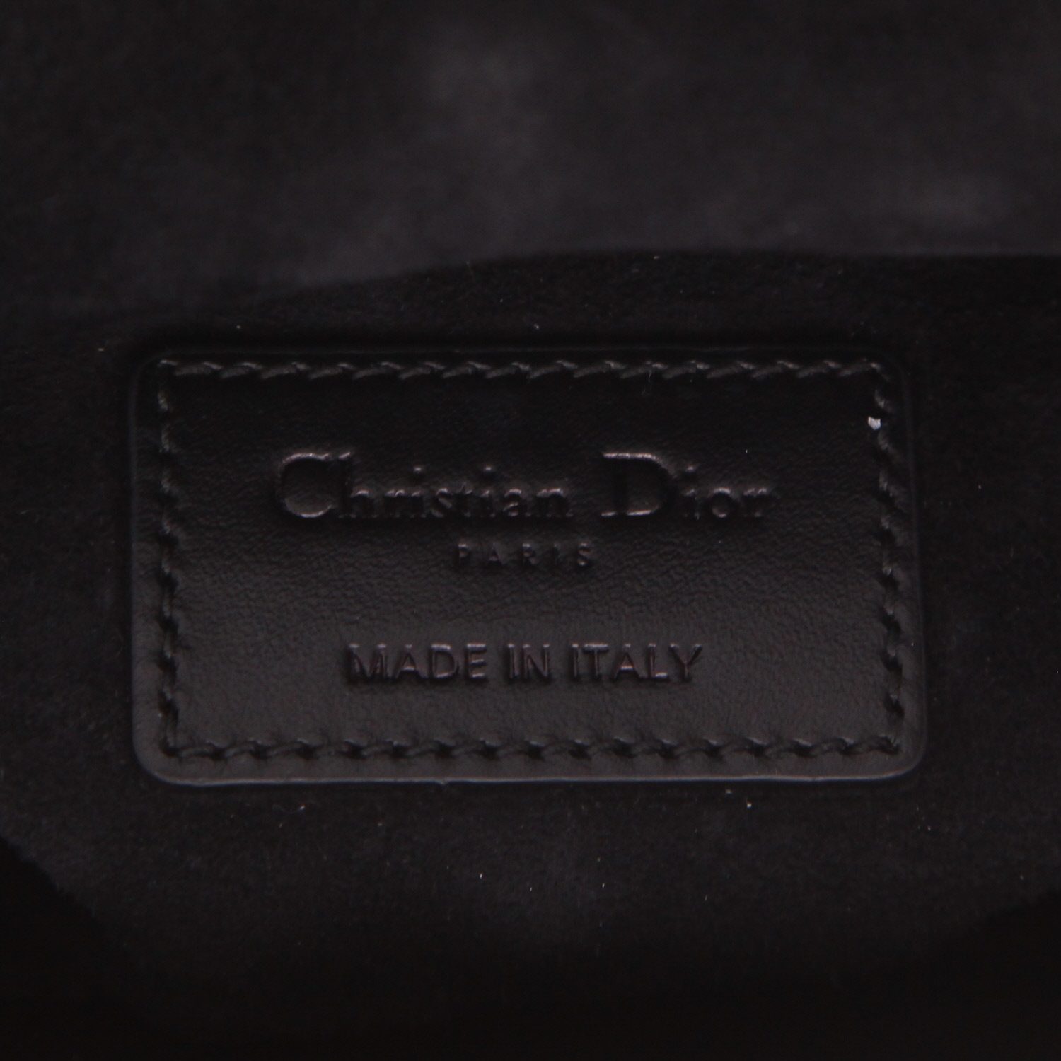 Dior  Lady Dior handbag  in black leather cannage - Detail D2