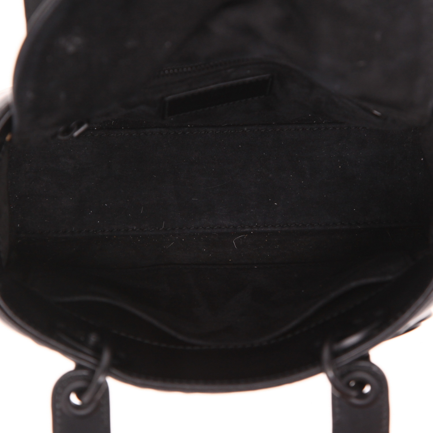 Dior  Lady Dior handbag  in black leather cannage - Detail D3