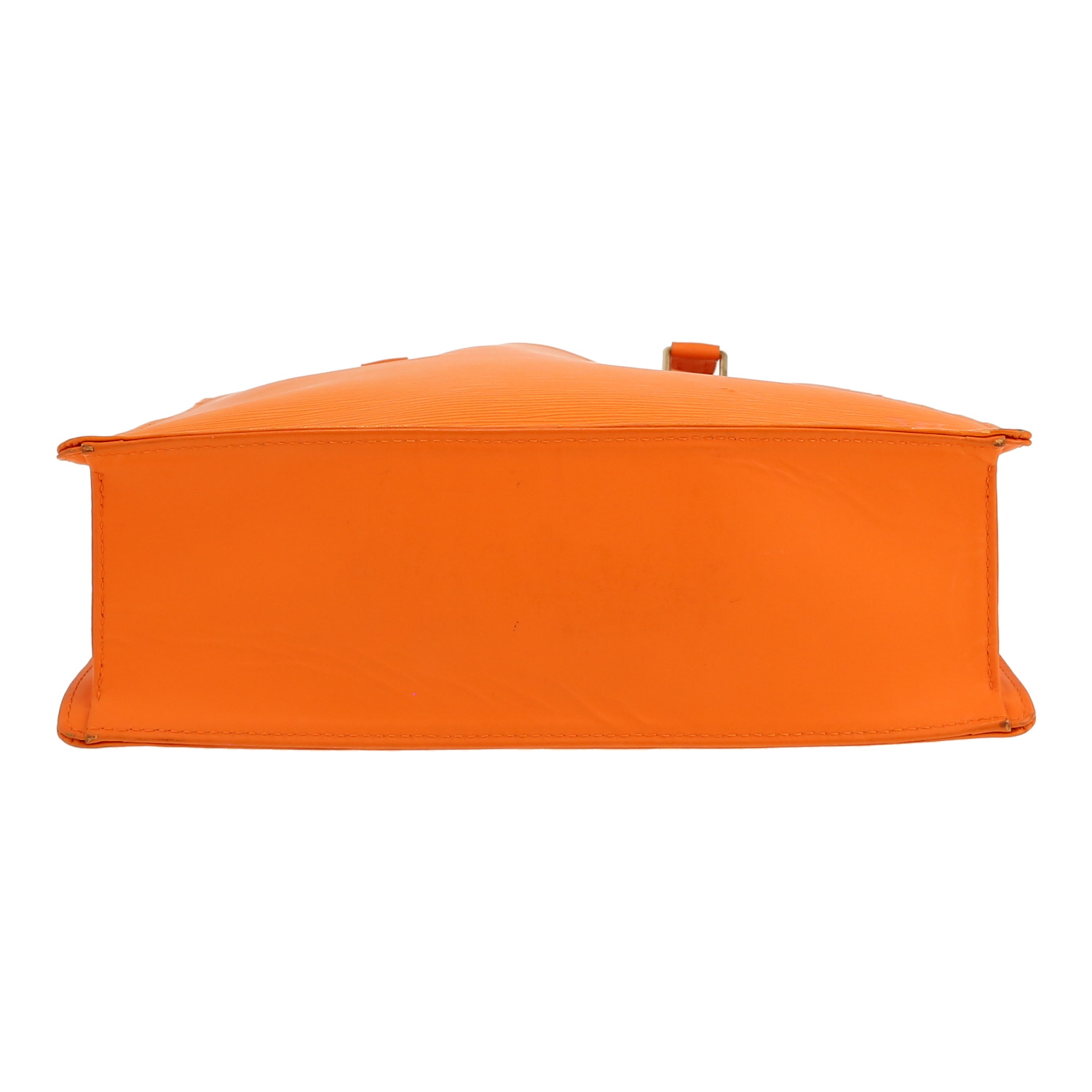 Shopping bag Louis Vuitton  Sac Plat in pelle Epi arancione - Detail D1