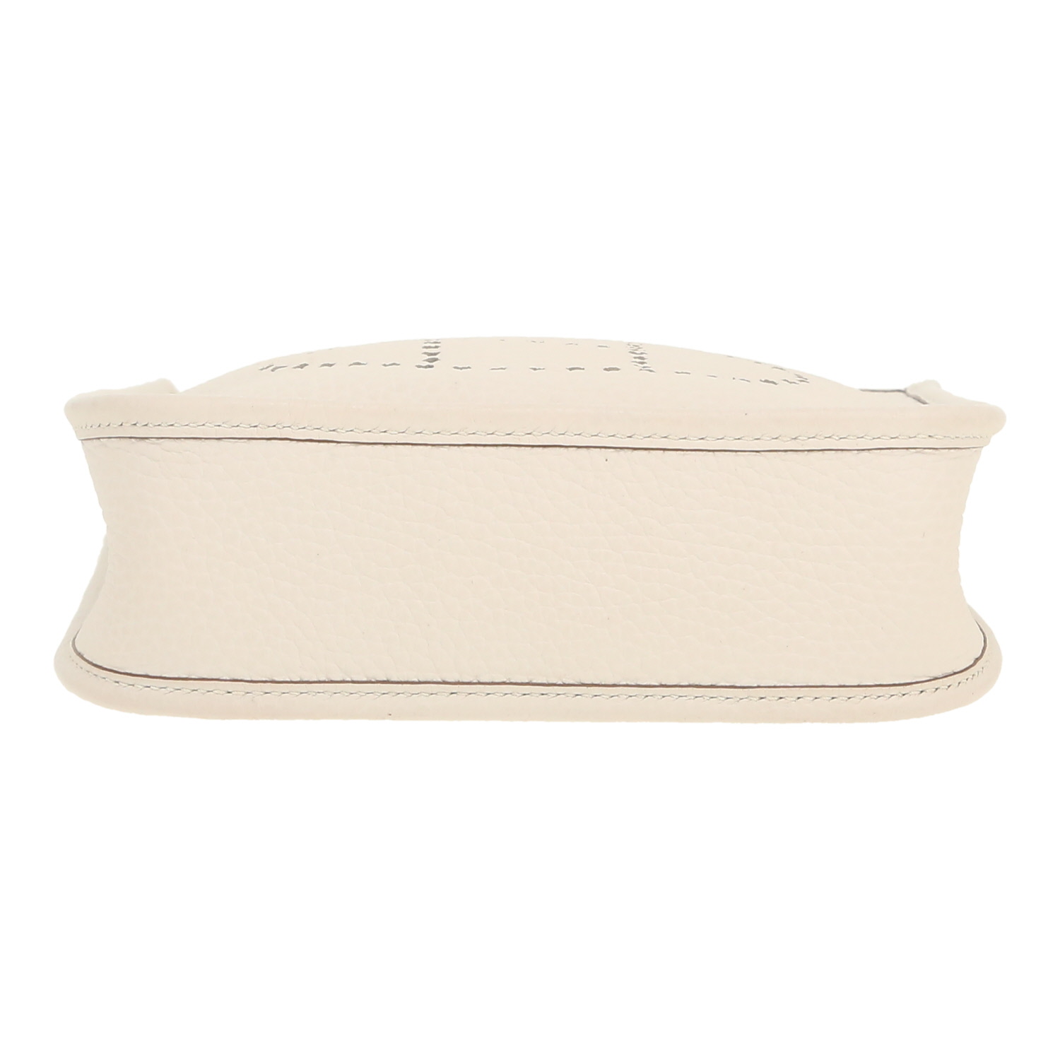 Hermès  Mini Evelyne shoulder bag  in Gris-Béton leather taurillon clémence - Detail D1