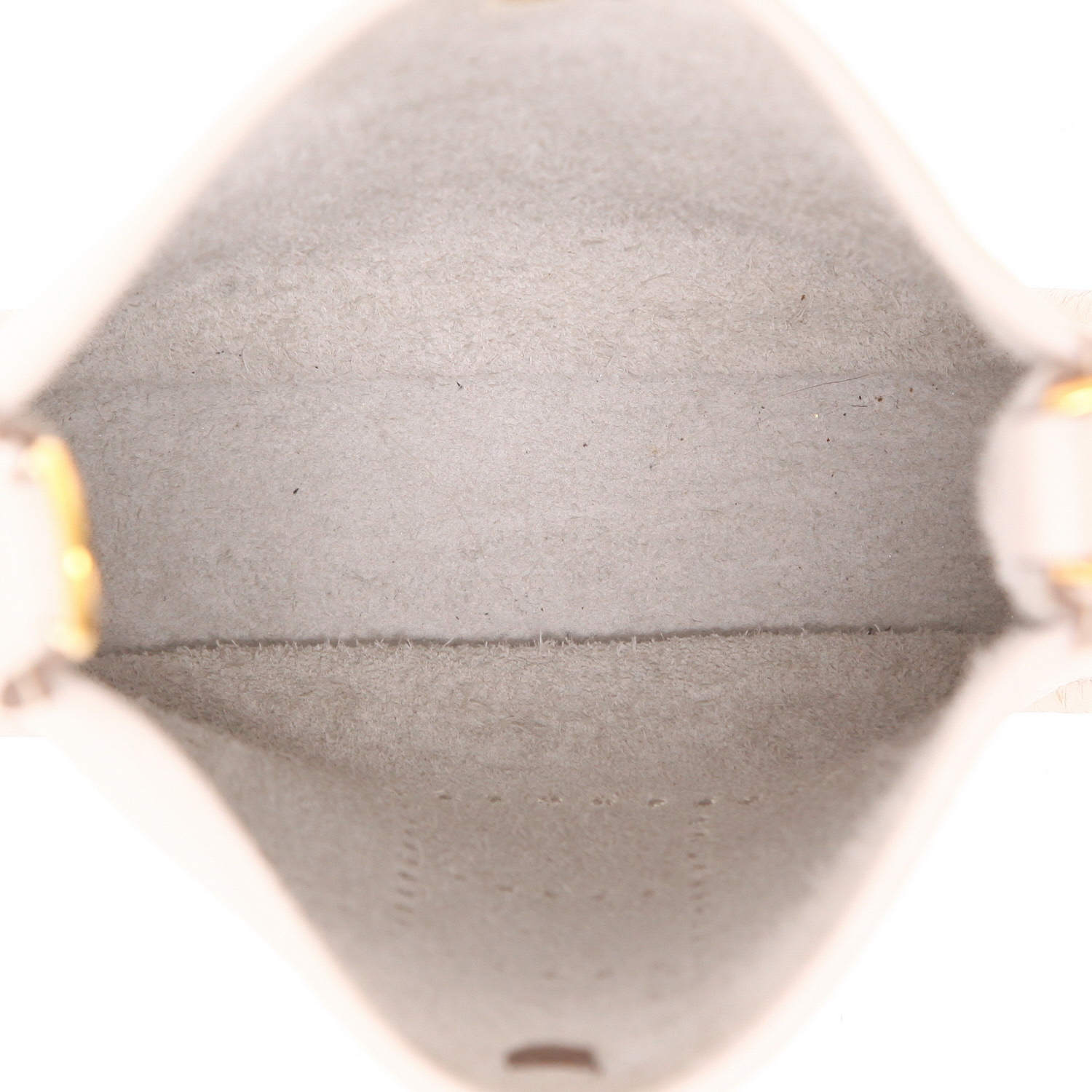 Sac bandoulière Hermès  Mini Evelyne en cuir taurillon clémence Gris-Béton - Detail D3