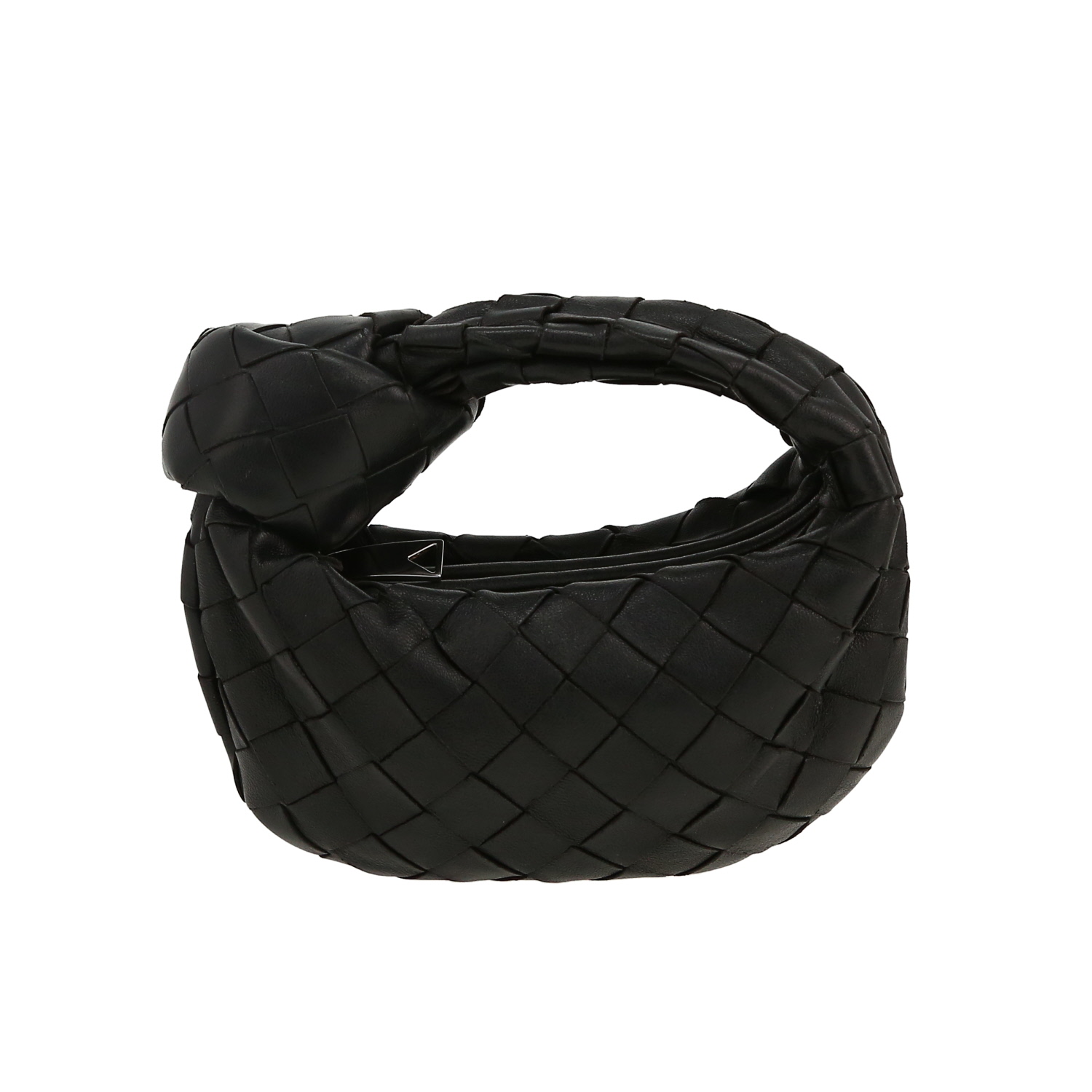 Bolso de mano Bottega Veneta  Jodie Candy en cuero intrecciato negro - Detail D4