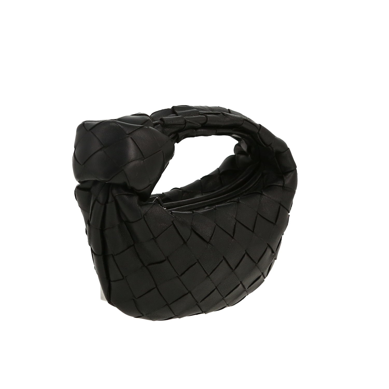 Bolso de mano Bottega Veneta  Jodie Candy en cuero intrecciato negro - Detail D5