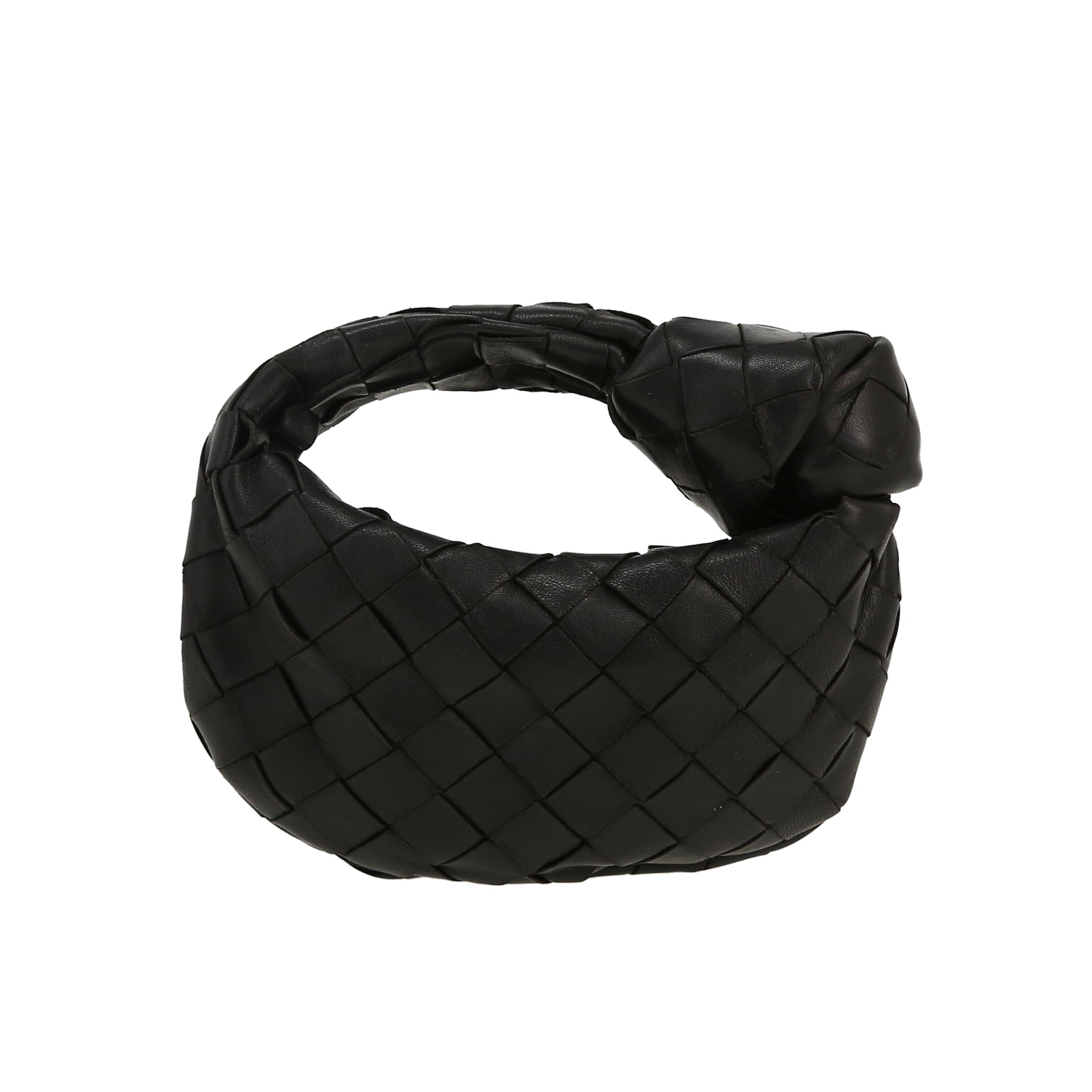 Borsa Bottega Veneta Jodie Candy in pelle intrecciata nera - Detail D7