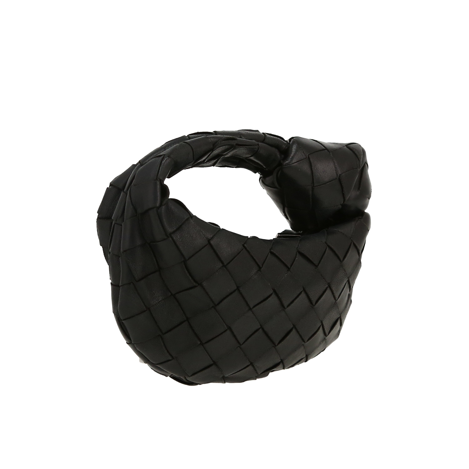 Bolso de mano Bottega Veneta  Jodie Candy en cuero intrecciato negro - Detail D8