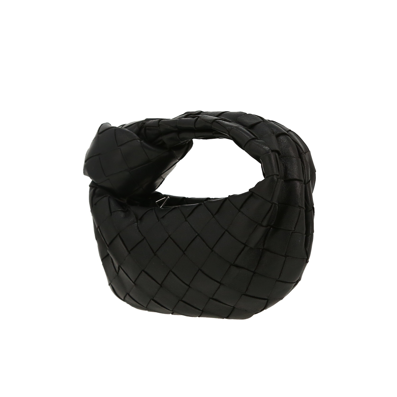 Borsa Bottega Veneta Jodie Candy in pelle intrecciata nera - Detail D9