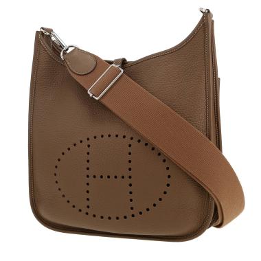 Sac bandoulière Hermès  Evelyne III en cuir togo étoupe