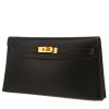 Hermès  Kelly - Clutch pouch  in black box leather - 00pp thumbnail
