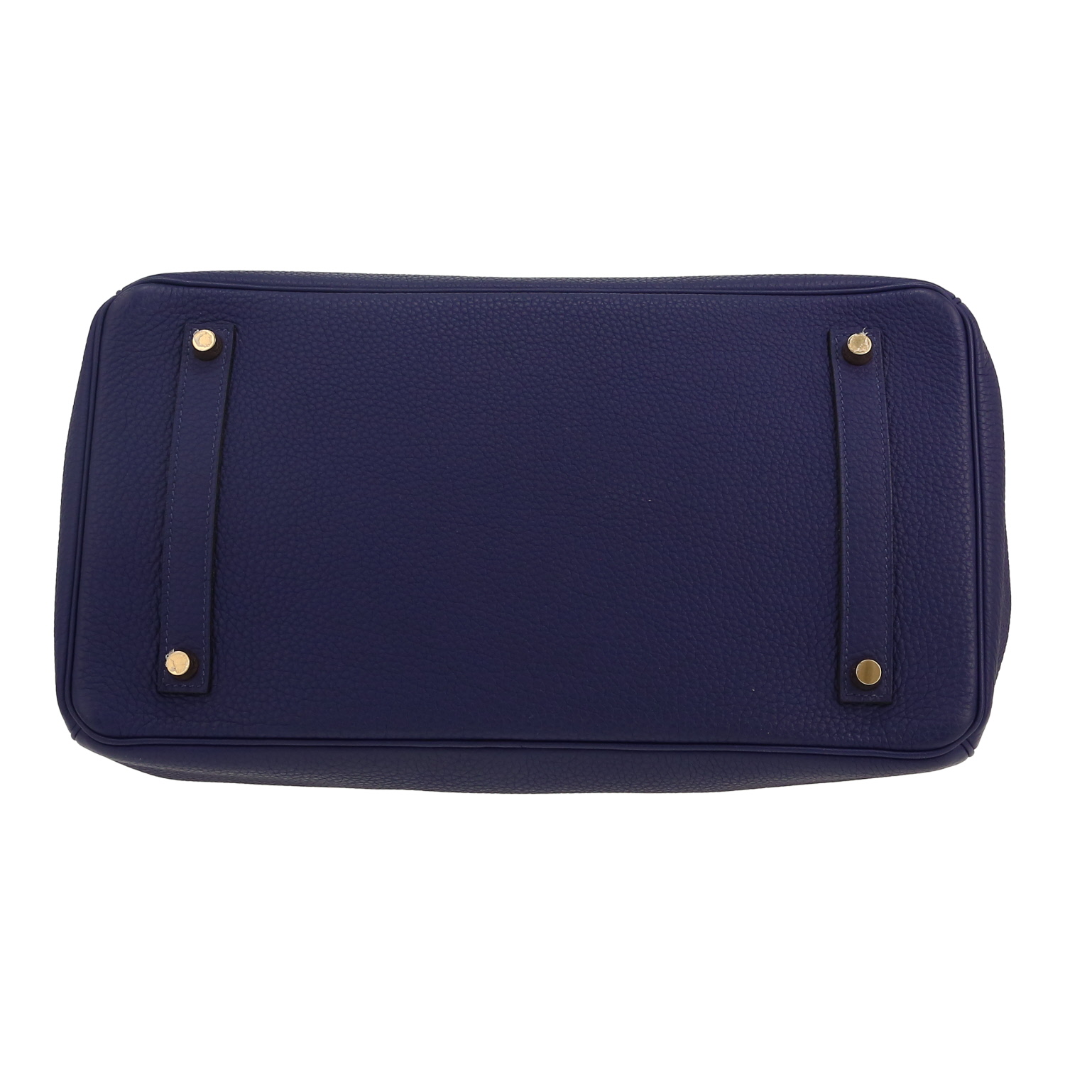 Borsa Hermès  Birkin 35 cm in pelle togo Bleu Encre - Detail D1