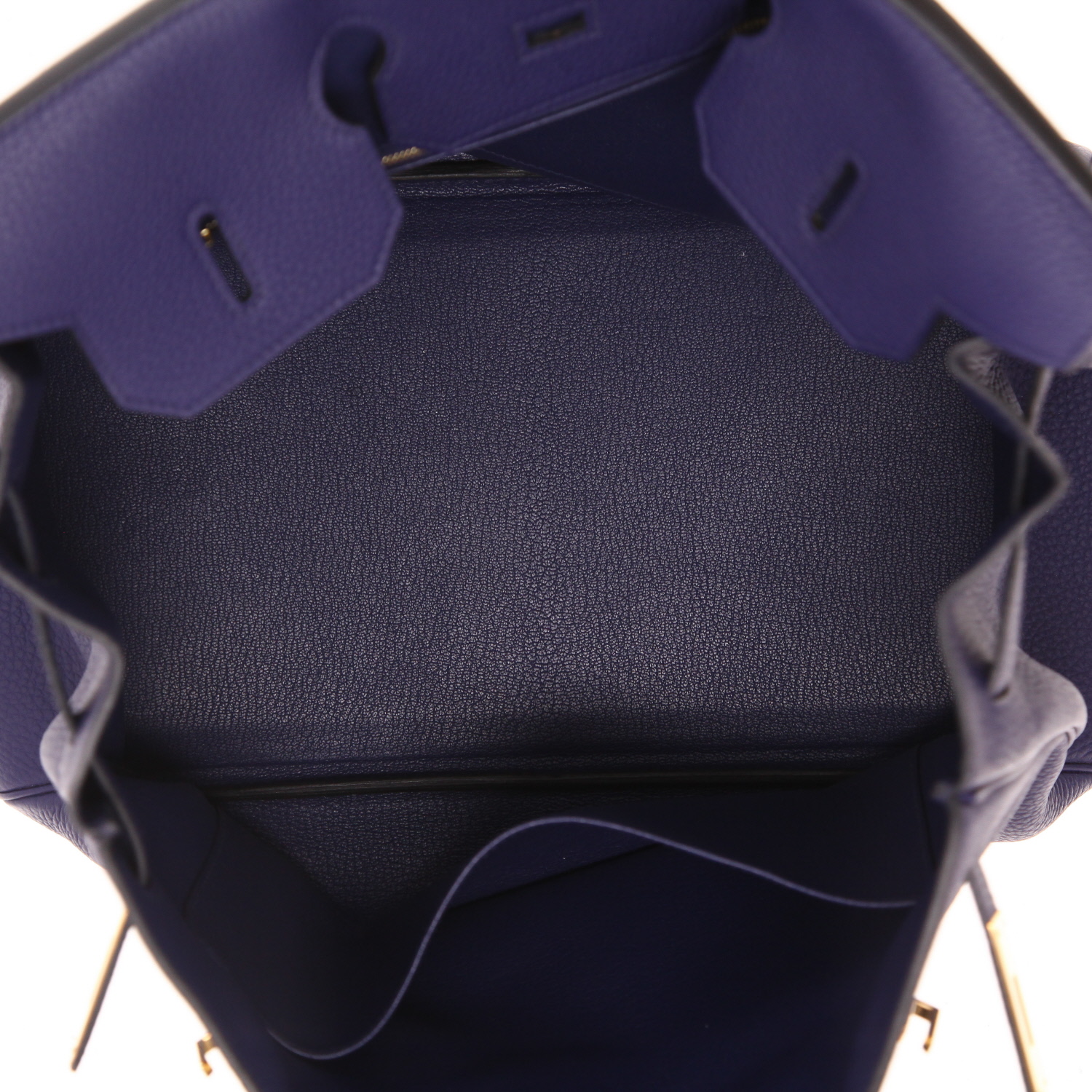 Hermès  Birkin 35 cm handbag  in Bleu Encre togo leather - Detail D3