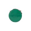 Chanel  Round on Earth shoulder bag  in green grained leather - 360 thumbnail