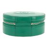 Chanel  Round on Earth shoulder bag  in green grained leather - Detail D1 thumbnail