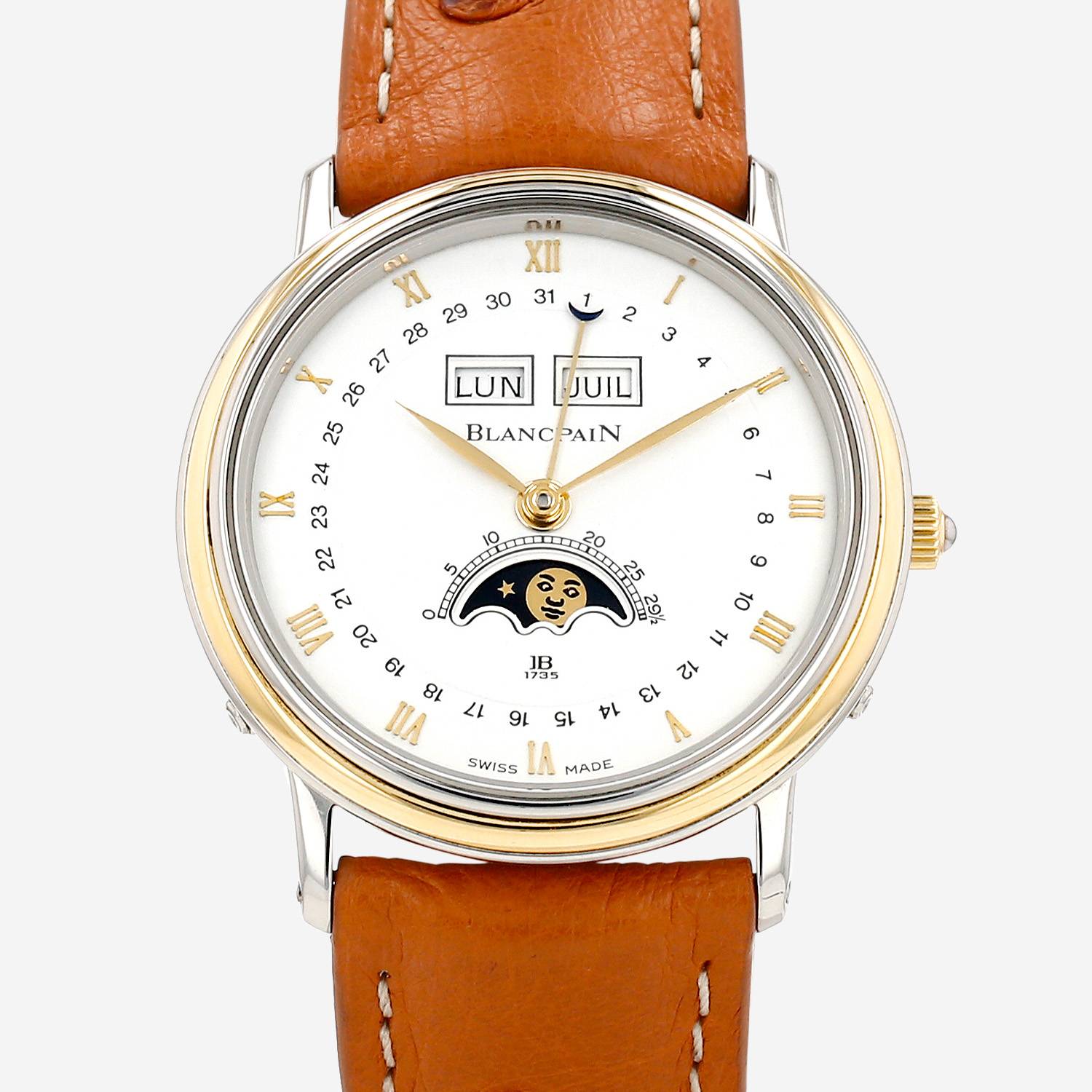 Orologio Blancpain Villeret Moon Phase in oro e acciaio Ref: Blancpain - 6595  Circa 1990