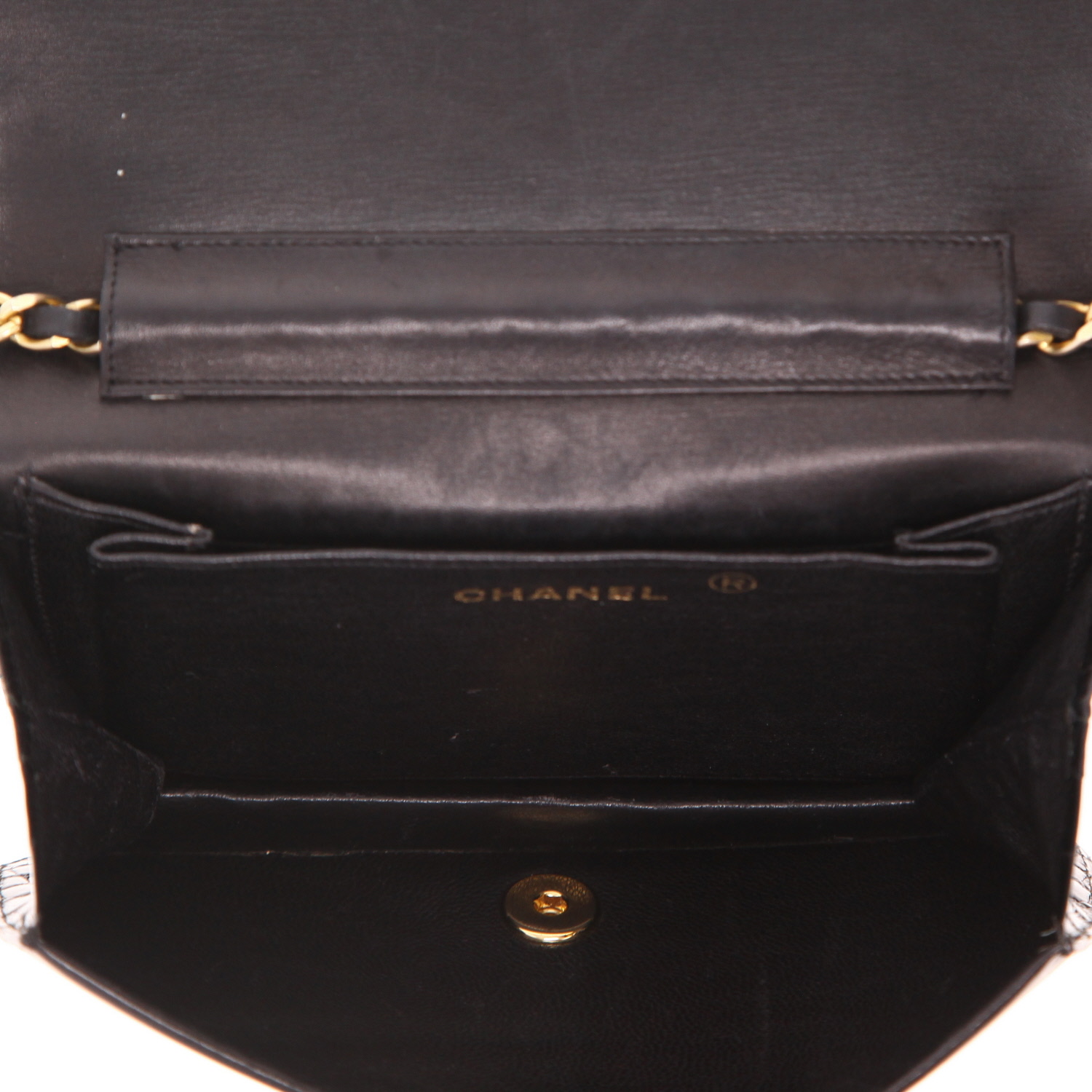 Sac porté épaule ou main Chanel  Mademoiselle en crocodile noir - Detail D3