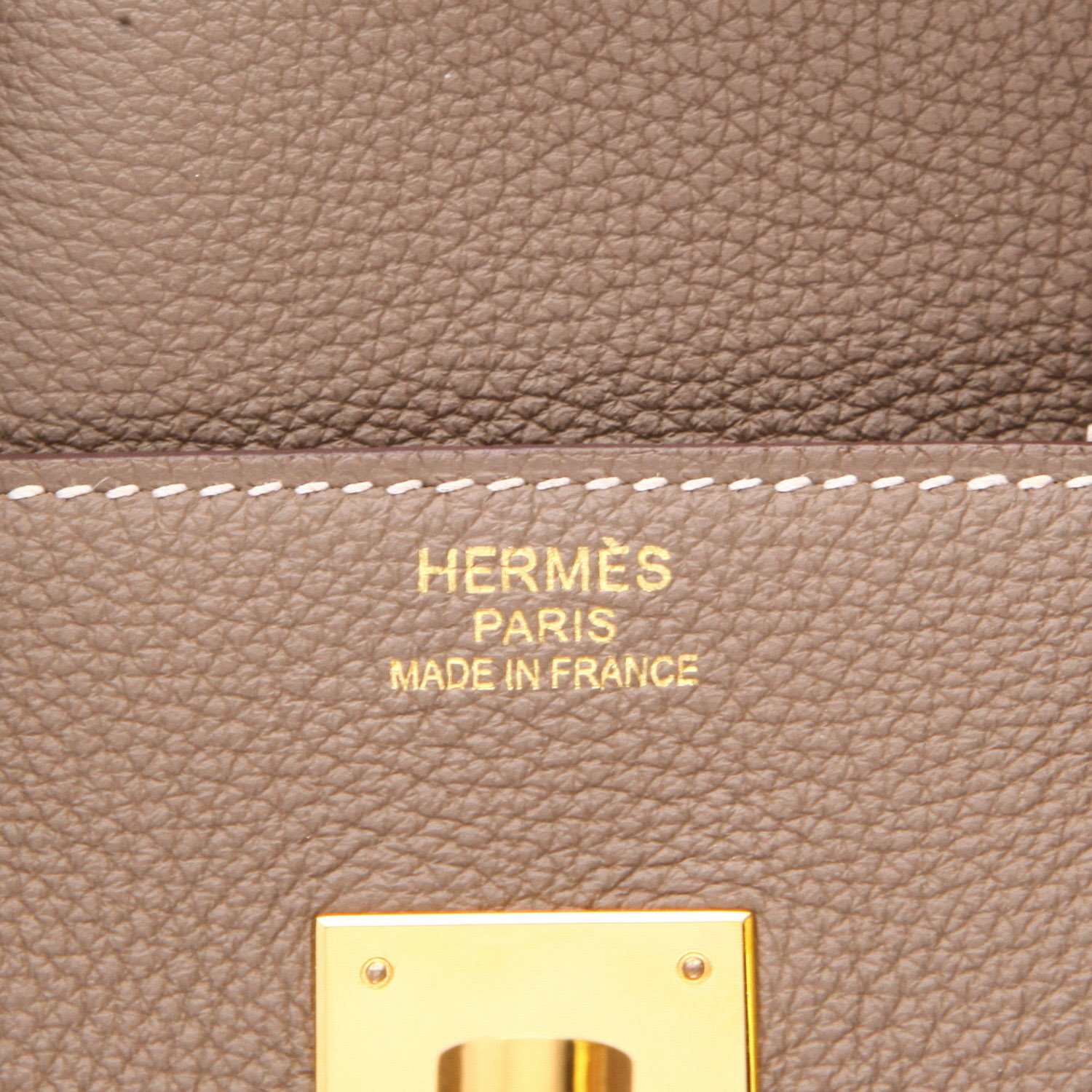 Borsa Hermès  Birkin 35 cm in pelle togo etoupe - Detail D2