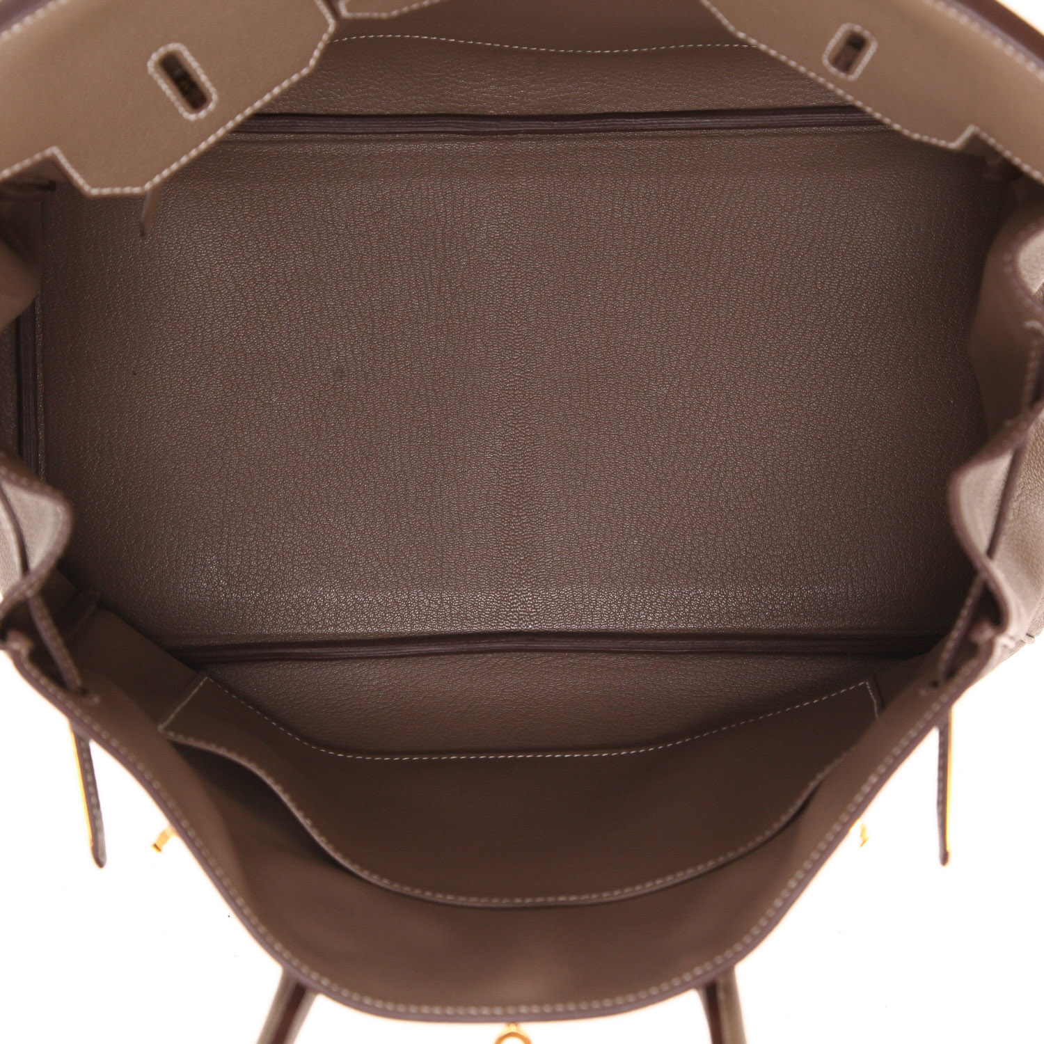 Borsa Hermès  Birkin 35 cm in pelle togo etoupe - Detail D3