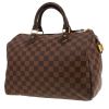 Louis Vuitton  Speedy 30 handbag  in ebene damier canvas  and brown leather - 00pp thumbnail