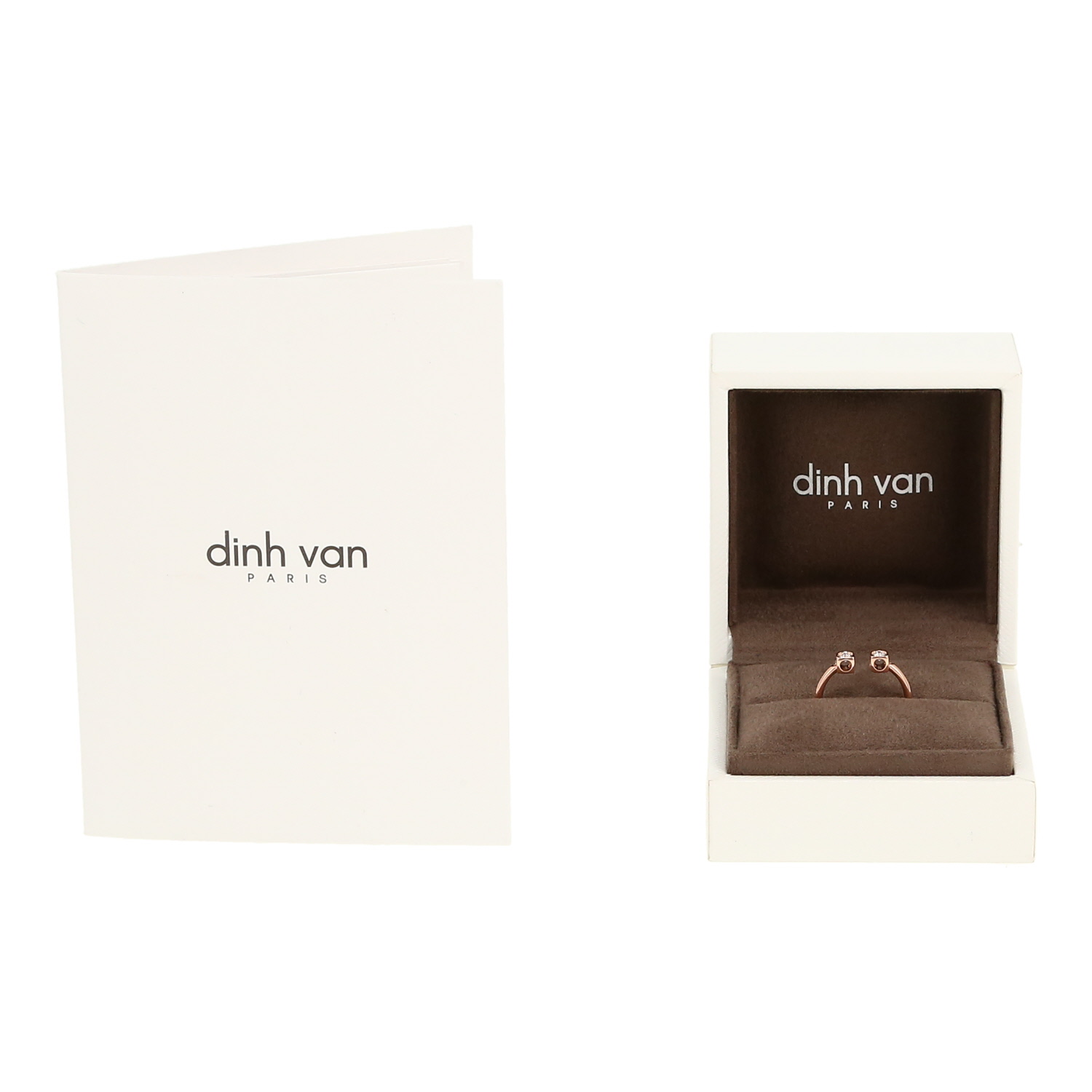 Dinh Van Le Cube Diamant ring in pink gold and diamonds - Detail D2