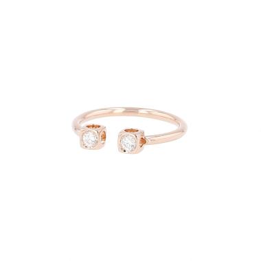 Dinh Van Le Cube Diamant ring in pink gold and diamonds