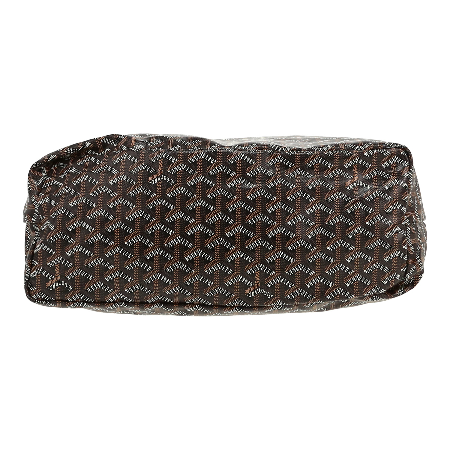 Shopping bag Goyard  Saint-Louis in tela Goyardine nera e pelle nera - Detail D1