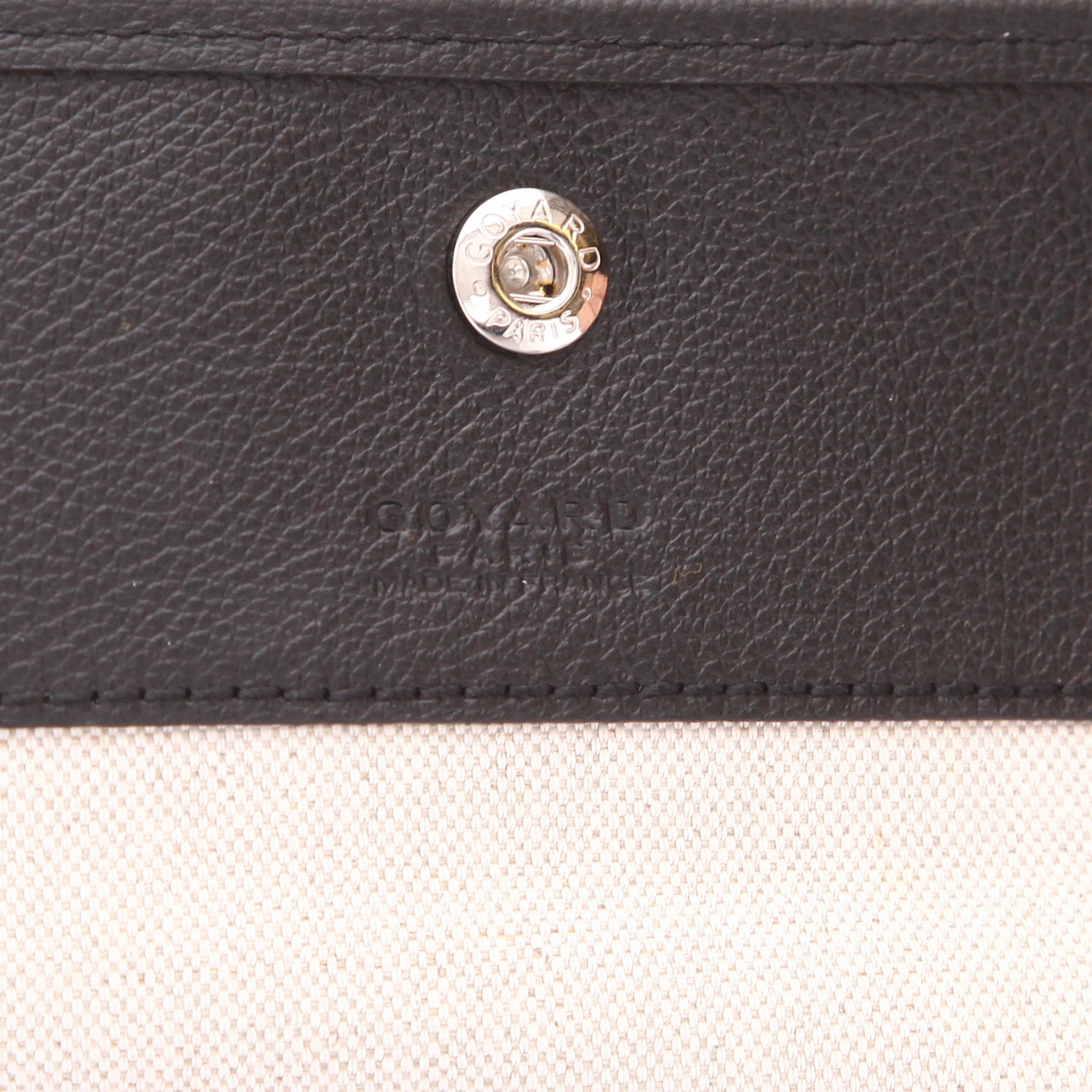 Goyard  Saint-Louis shopping bag  in black Goyard canvas  and black leather - Detail D2