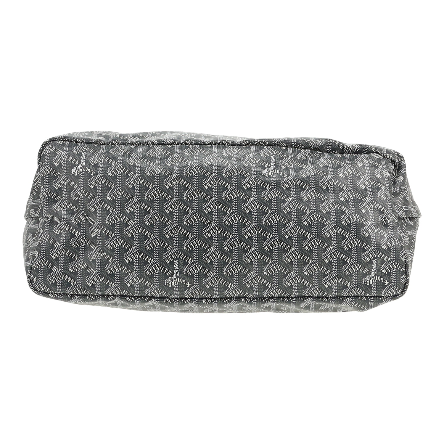 Shopping bag Goyard  Saint-Louis in tela Goyardine grigia e pelle grigia - Detail D1