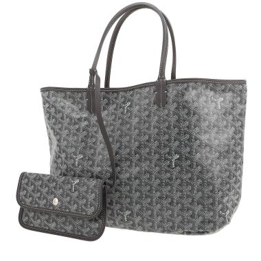 Bolso Cabás Goyard  Saint-Louis en tela Goyardine gris y cuero gris