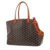 Goyard  Chien Gris shopping bag  in black Goyard canvas  and brown leather - 00pp thumbnail