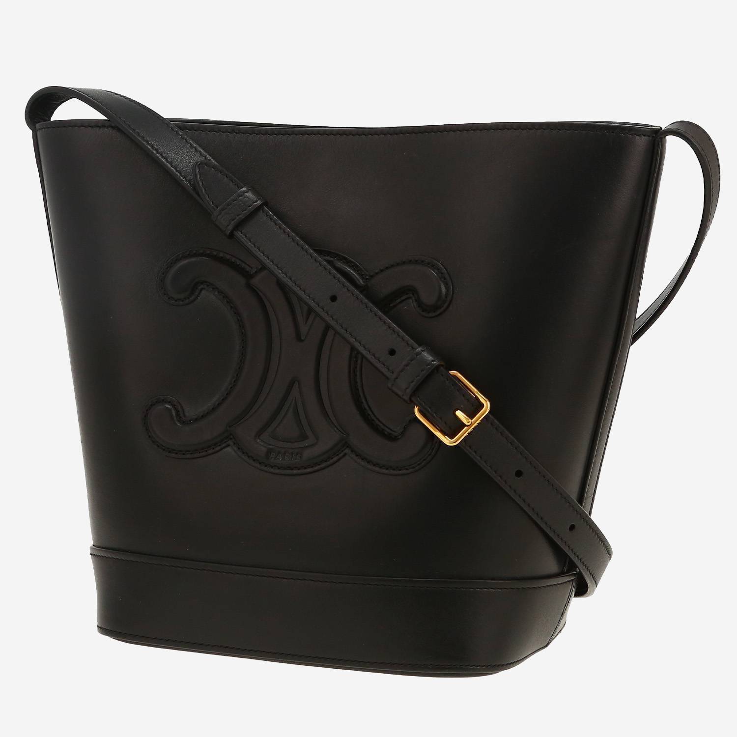 Sac à main Celine  Seau en cuir noir