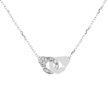 Dinh Van Menottes R8 necklace in white gold and diamonds