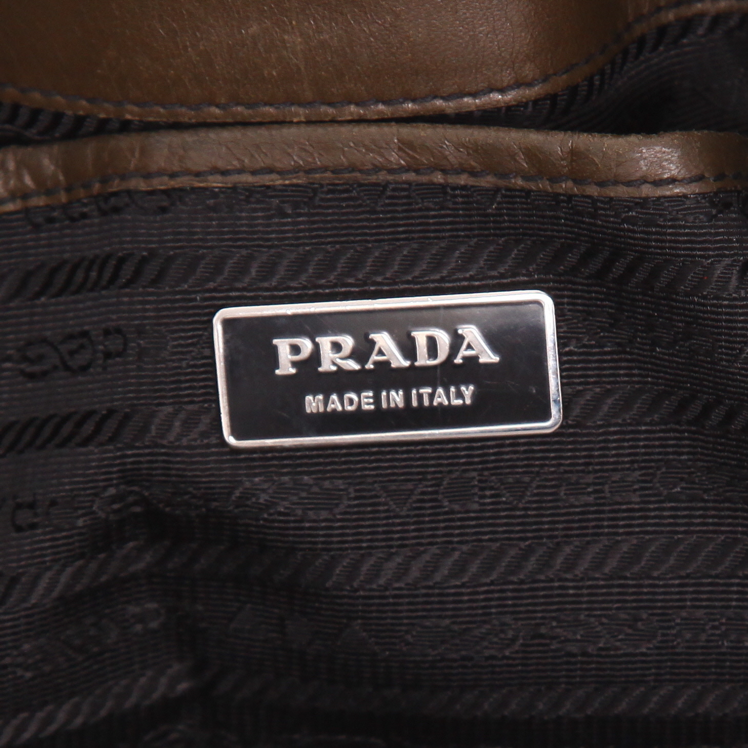 Borsa Prada   in pelle marrone - Detail D3