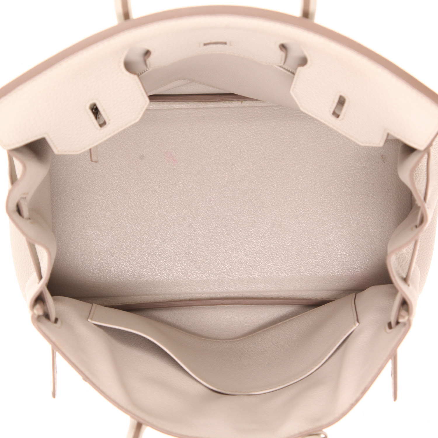 Bolso de mano Hermès  Birkin 30 cm en cuero togo gris - Detail D3