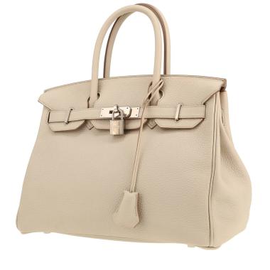 Sac à main Hermès  Birkin 30 cm en cuir togo gris