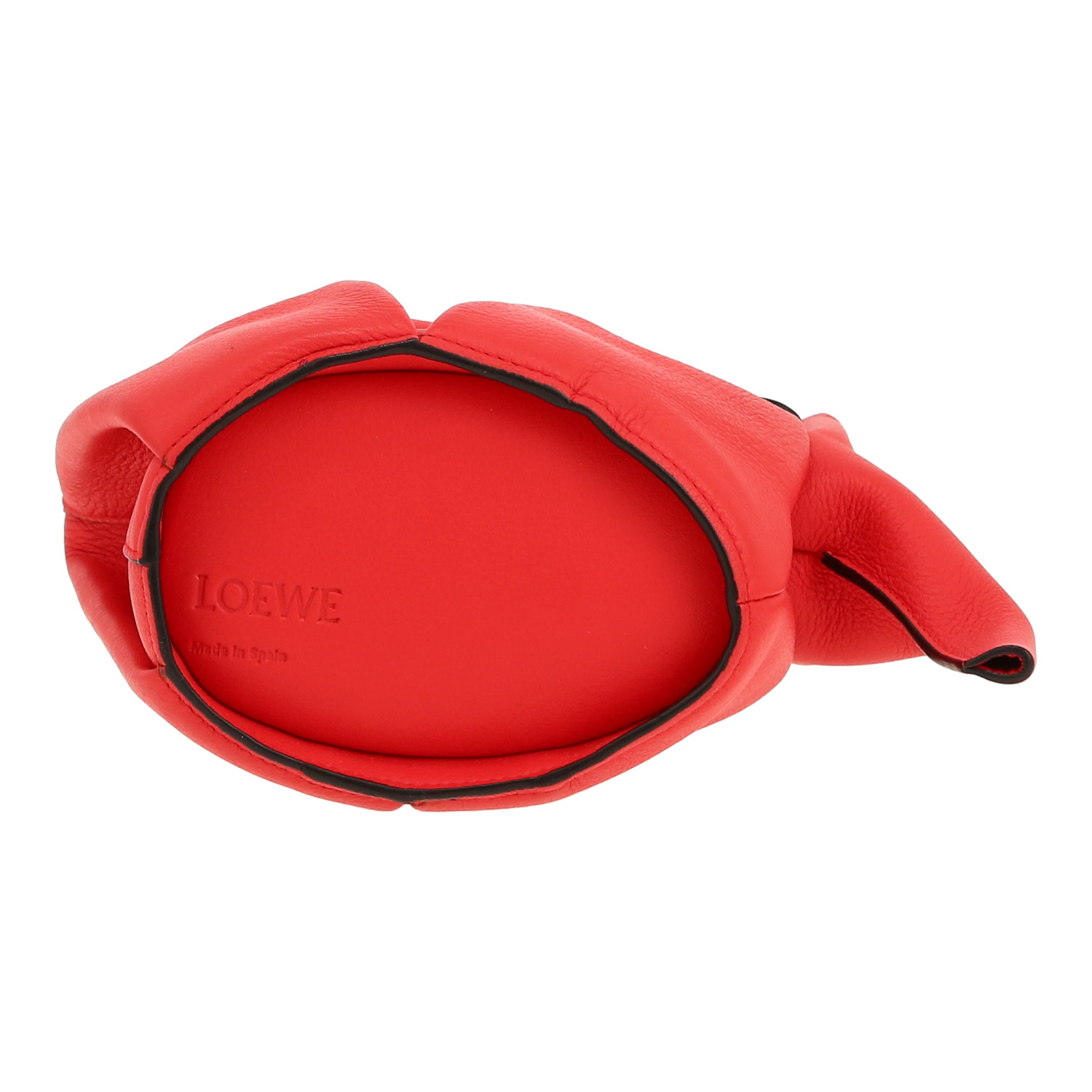 Bolso bandolera Loewe  Elephant Pocket en cuero rojo - Detail D1