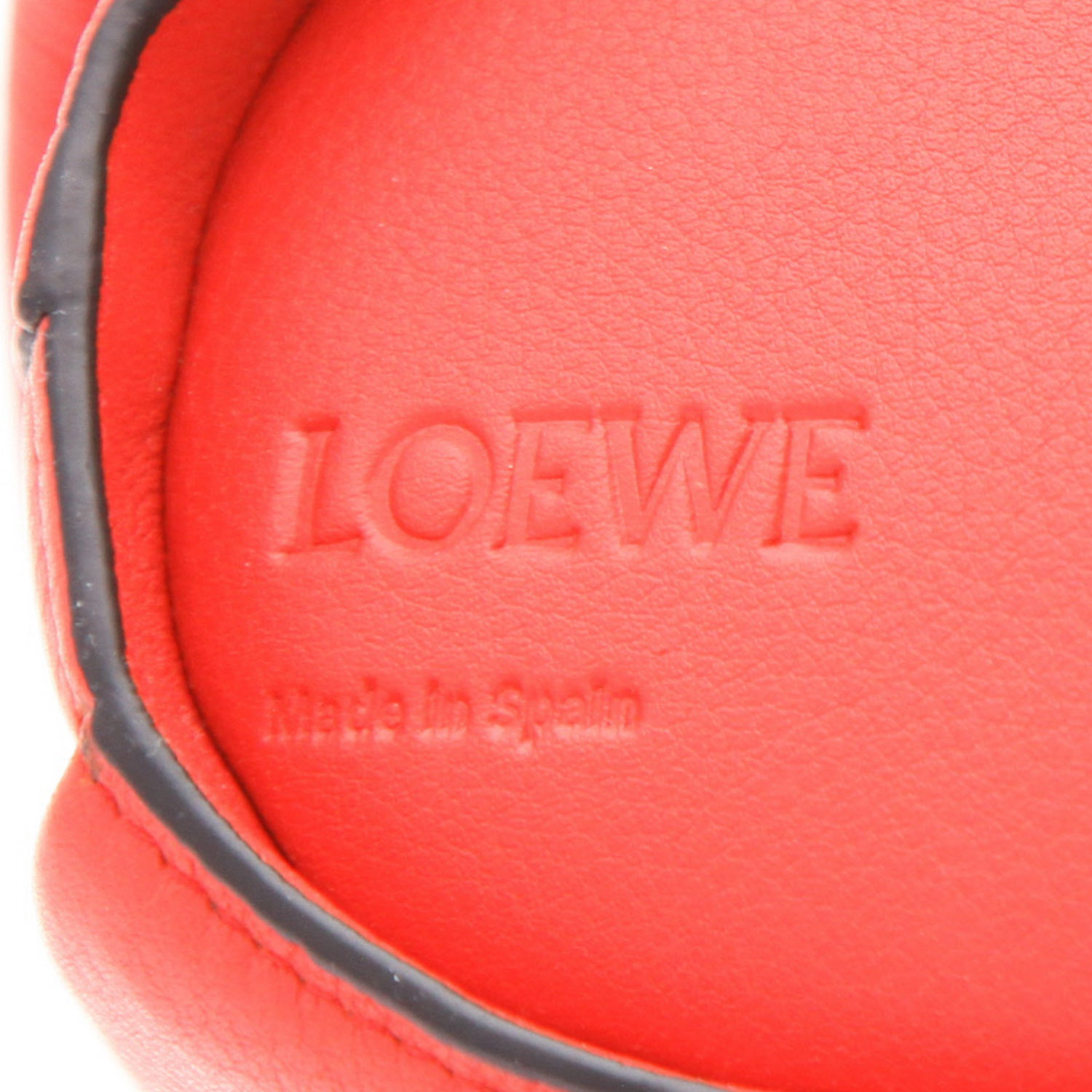 Bolso bandolera Loewe  Elephant Pocket en cuero rojo - Detail D2