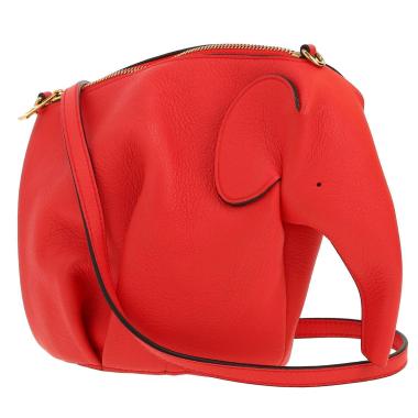 Sac bandoulière Loewe  Elephant en cuir rouge