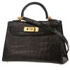 Hermès  Kelly 20 cm shoulder bag  in black alligator - 00pp thumbnail