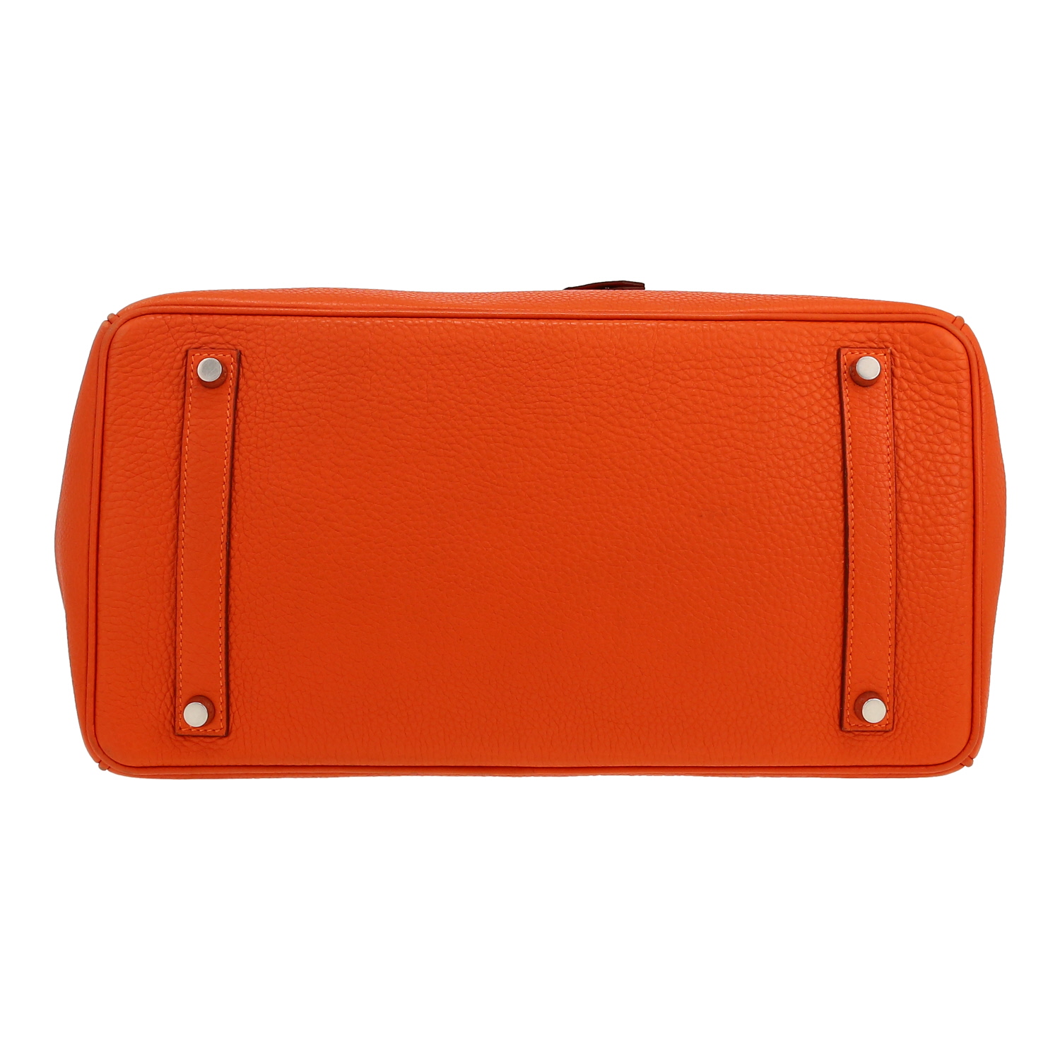 Sac à main Hermès  Birkin 35 cm en cuir togo orange - Detail D1