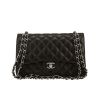 Chanel  Timeless Jumbo shoulder bag  in black quilted leather - 360 thumbnail