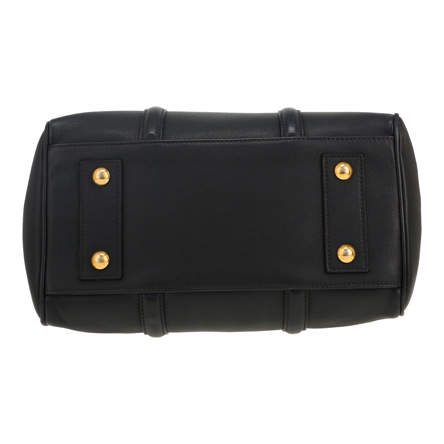 Louis Vuitton  Speedy Sofia Coppola shoulder bag  in navy blue grained leather - Detail D1