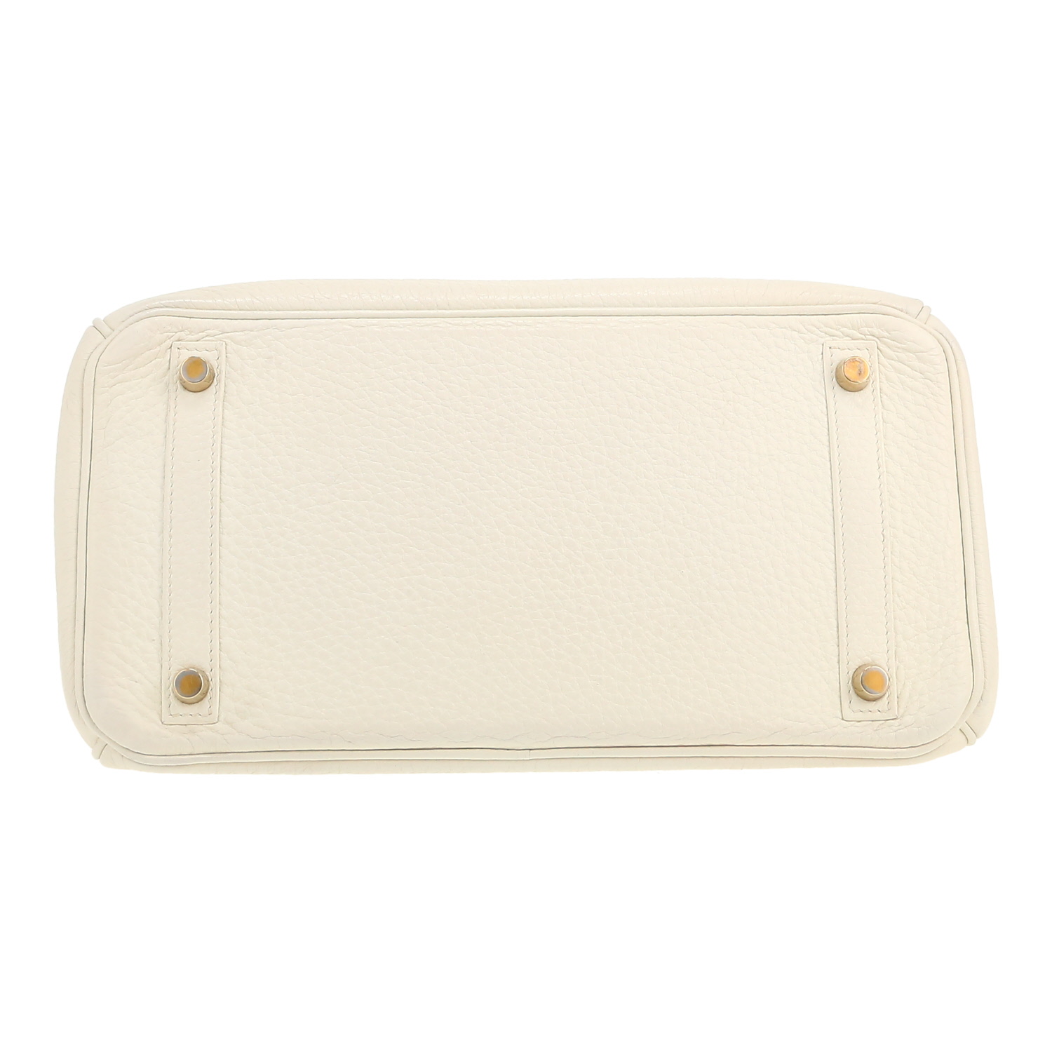 Hermès  Birkin 30 cm handbag  in white togo leather - Detail D1
