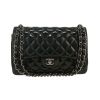 Sac bandoulière Chanel  Timeless Jumbo en cuir verni matelassé vert - 360 thumbnail