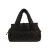 Chanel  Coco Cocoon small model  handbag  in black quilted canvas  and black leather - 360 thumbnail