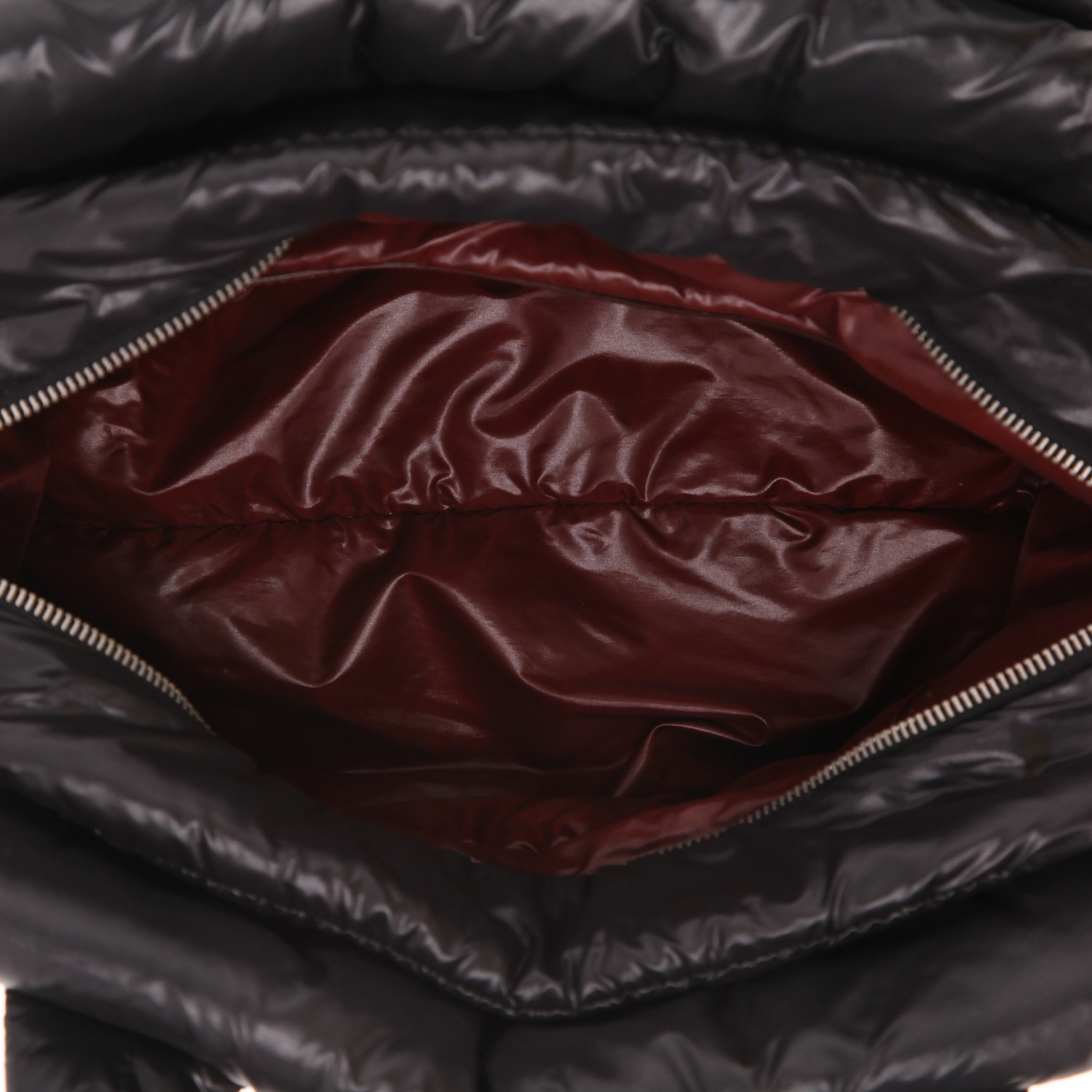 Bolso de mano Chanel  Coco Cocoon modelo pequeño  en lona acolchada negra y cuero negro - Detail D3