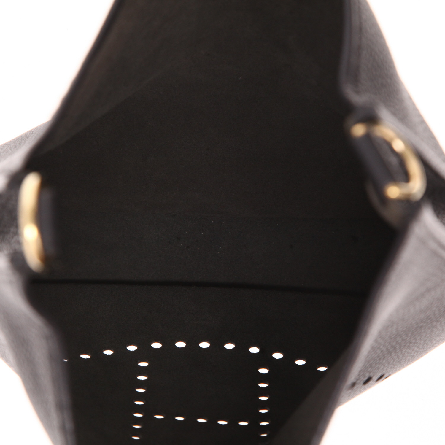 Hermès  Evelyne shoulder bag  in black togo leather - Detail D3