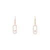 Paire de boucles d'oreilles Messika Move Uno en or rose et diamants - 00pp thumbnail
